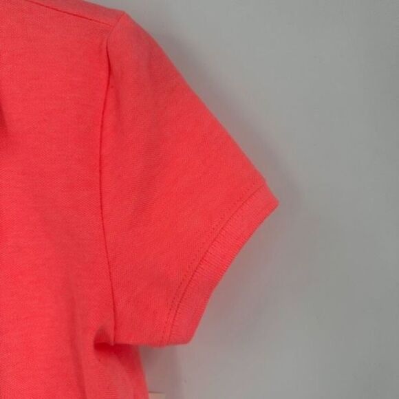 NWT Aeropostale Neon Coral Pink button Collared shirt Small 90s Style Tank Layer - Picture 7 of 9